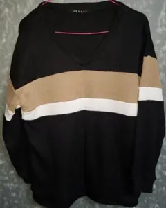 INGNI Vネックニット ストライプ