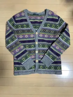 URBAN RESEARCH DOORS 幾何学模様カーディガン