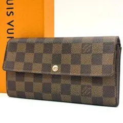 良品 ルイヴィトン ダミエ ポルトフォイユ サラ N61734 長財布 ブラウン