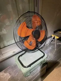 業務用扇風機 フロアファン ブラック オレンジ - メルカリ