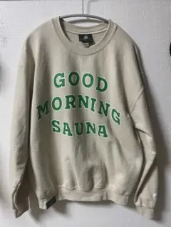 GOOD MORNING SAUNA トレーナー ベージュ
