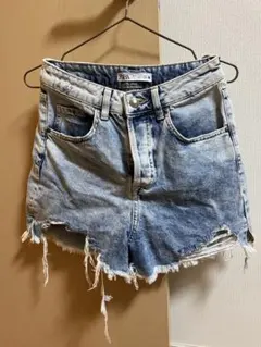 ZARA ダメージデニムショートパンツ EUR 36