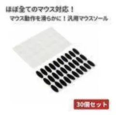 ほぼ全てのマウス対応 汎用 マウスソール 楕円形 30個 ホワイト E200