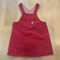 familiar ワンピース ジャンパースカート　赤 90cm