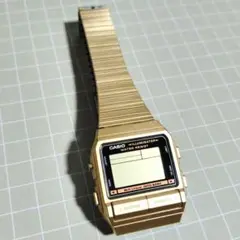 【美品・廃盤・レア】CASIO DATA BANK ゴールド腕時計