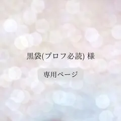 黒袋(プロフ必読) 様 専用‼︎