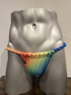 EGDE 虹 -RAINBOW- 現代式黒猫褌 T-Back S-M 完売品