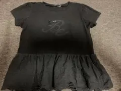 BeBe ブラック フリル Tシャツ 130cm