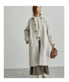 ROPE PICNIC ライトグレー ジャージステンカラーステルスコート