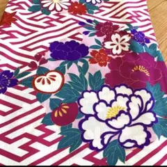 きもの道楽 浴衣 麻の葉柄 赤白セオアルファシロクマうさ子様専用