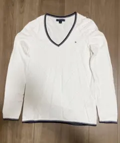 TOMMY HILFIGER トミーヒルフィガー Vネックニット ダイヤ柄 S