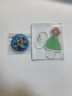 ディズニー 刺繍缶バッジ アリエル