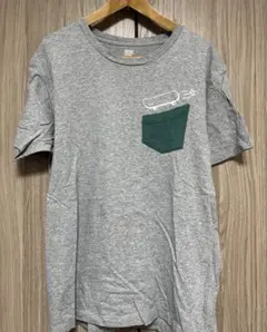 グラニフ　graniph Tシャツ　グレー　デザインTシャツ　Mサイズ