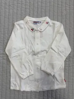 miki HOUSE 長袖ブラウスシャツ 90サイズ ホワイト