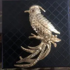 d'orlan ドーラン ブローチ 鳥 ゴールド ストーン - メルカリ