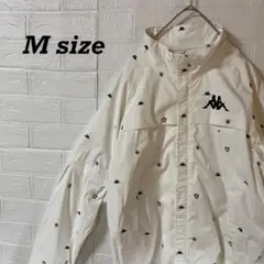 kappa モノグラムナイロンジャケット ホワイト　袖着脱可能