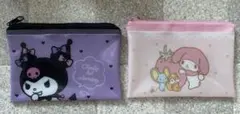 KUROMI &My Melody フラットポーチ【2点セット】