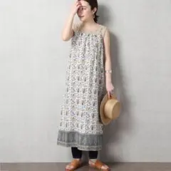 FREAK'S STORE 【WEB限定】インドフラワーキャミソールワンピース