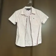 子供服　サイズ104 トミーヒルフィガー 半袖シャツ ピンクと白のストライプ