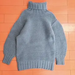 イエナ 美品 肉厚 ウール100% タートルネック ワッフル編み オーバーニット