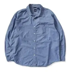 90s 00s old gap オールドギャップ ストライプシャツ 長袖 ブルー