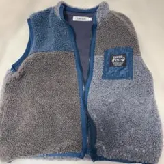SLAP SLIP フリースベスト グレー/ブルー