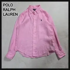 [極美品]POLO RALPH LAUREN リネンシャツ ボタンダウン M