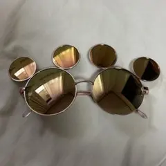 【ディズニー】ミッキー型サングラス［ミラーゴールド］