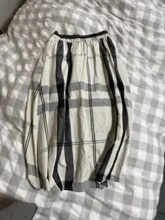 ナノユニバース☆チェックロングスカート☆美品