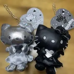 ハローキティ ブラックエンジェル 合皮マスコットチャーム セット
