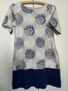 グラニフ graniph 半袖チュニック 鳥・ 木・花柄 フリーサイズのサムネイル
