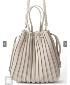 2Wayプリーツ巾着ショルダーバッグ