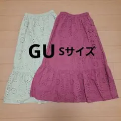 GU　コットンレース ティアードスカート