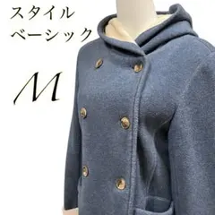 ☘️大特価☘️ 寒い冬も安心＊裏ボアでぬくもり続くコート　アウター　ネイビー Ｍ