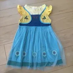 ディズニー　Frozen ワンピース 100cm アナと雪の女王　ひまわり