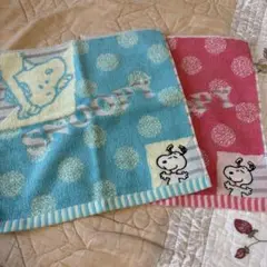 SNOOPY タオルハンカチ 2枚セット