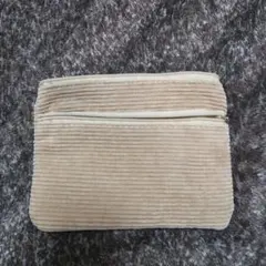 ポーチ 茶色 無地 フラットポーチ 花柄