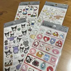 大人の図鑑シール　クロミ　シナモン　ハローキティ　4点セット
