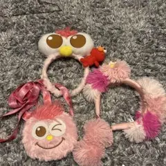 セサミストリート カチューシャと小物入れ