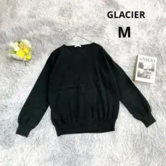 美品✨【グラシア】Vネックニット セーター (M) 黒 シンプル 無地