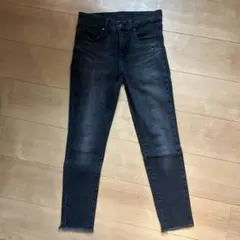 UNIQLO ウルトラストレッチ ジーンズ スキニー デニム ダメージ加工 24