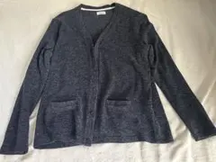 JUNRED カーディガン L ネイビー シンプル 美品のサムネイル