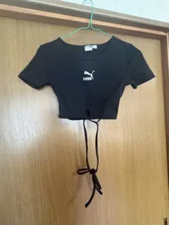 PUMA クラシックス リブ クロップド Tシャツ 黒