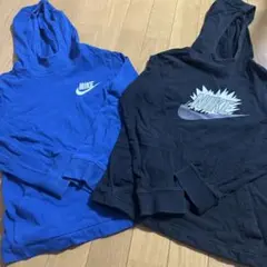NIKE パーカー 青 黒 Sサイズ 2点セット