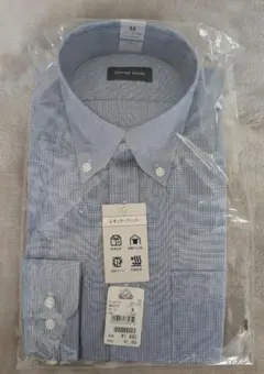 AOKI レギュラーフィット ボタンダウン シャツ 新品 長袖・ブルー 紺