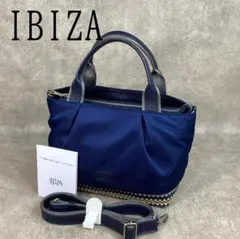 【未使用】 IBIZA イビザ ナイロン 山羊革 ２ウェイ トートバッグ