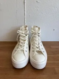 【美品】CONVERSE ALL STAR ハイカットスニーカー 厚底 ホワイト