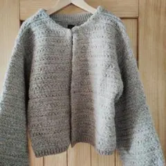 バトナー　BATONER TWEEDY CREW NECK CARDIGANのサムネイル