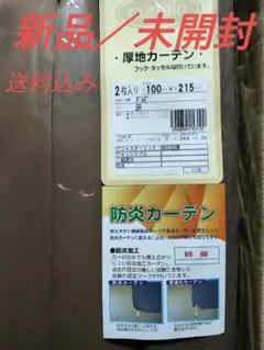 H*g様 厚地カーテン 1級遮光 防炎 2枚入り 100x215 新品未開封のサムネイル