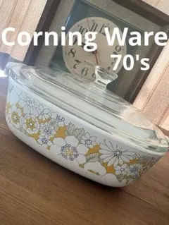 Corning Ware キャセロール　ガラス蓋付き　1クォート　USA